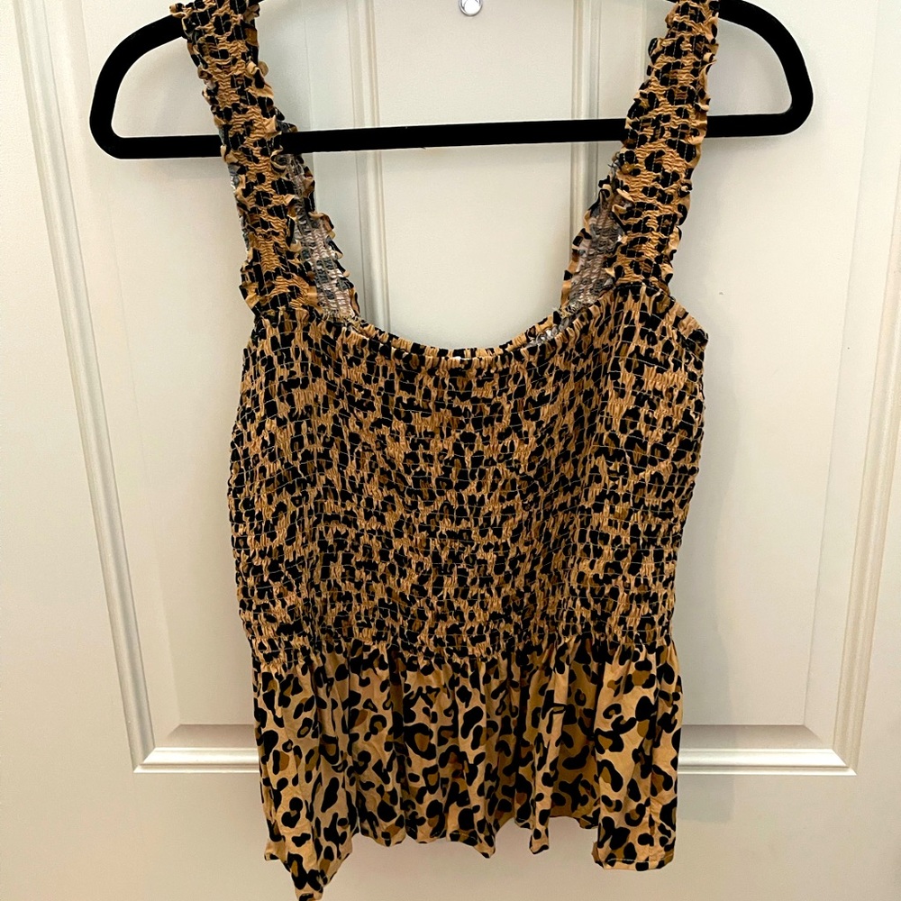 Cute smocked top with pleated bottom